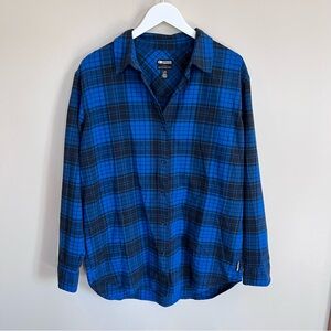 Outdoor Research Kulshan Flannel Shirt Women’s Large Blue Plaid Pockets